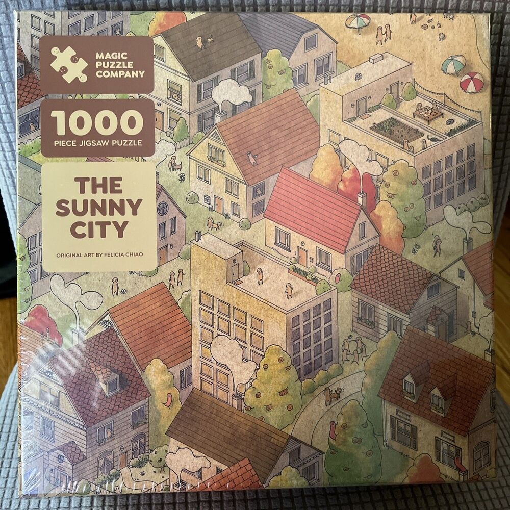 Magic Puzzle Company The Sunny City 1000 Piece Jigsaw 2 Posters SEALED NEW